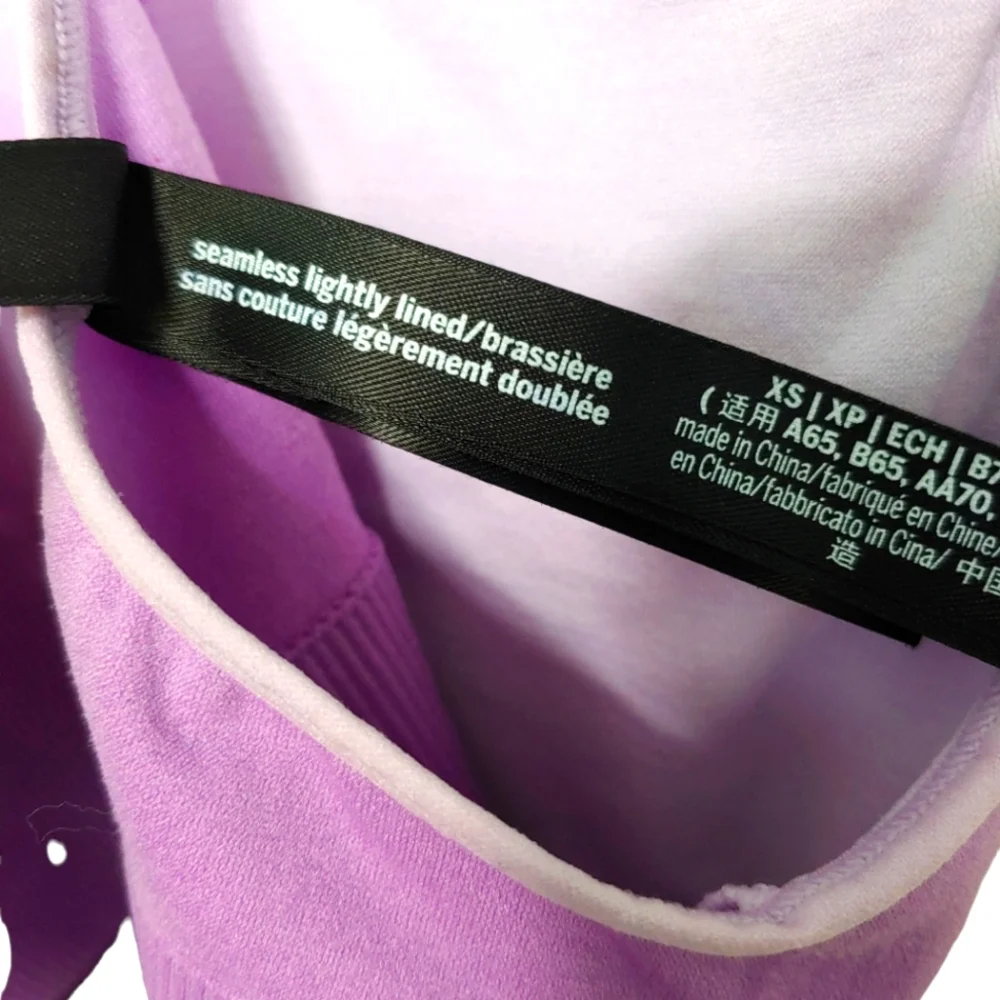 VICTORIA'S SECRET PINK SPORT Racerback Seamless SportsBra Top Lined Ombre XS - Picture 5 of 8